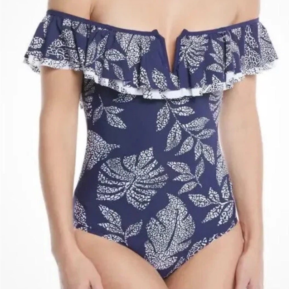 Red Carter Royal Women's Jungle Maillot Navy Size M